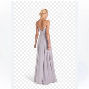 Joanna August Claudette Long Bridesmaid Dress Silver Bells Size 6